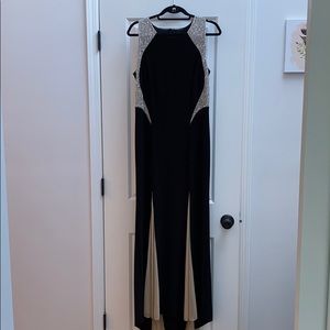 Xscape Sleeveless Gown with Illusion Insets